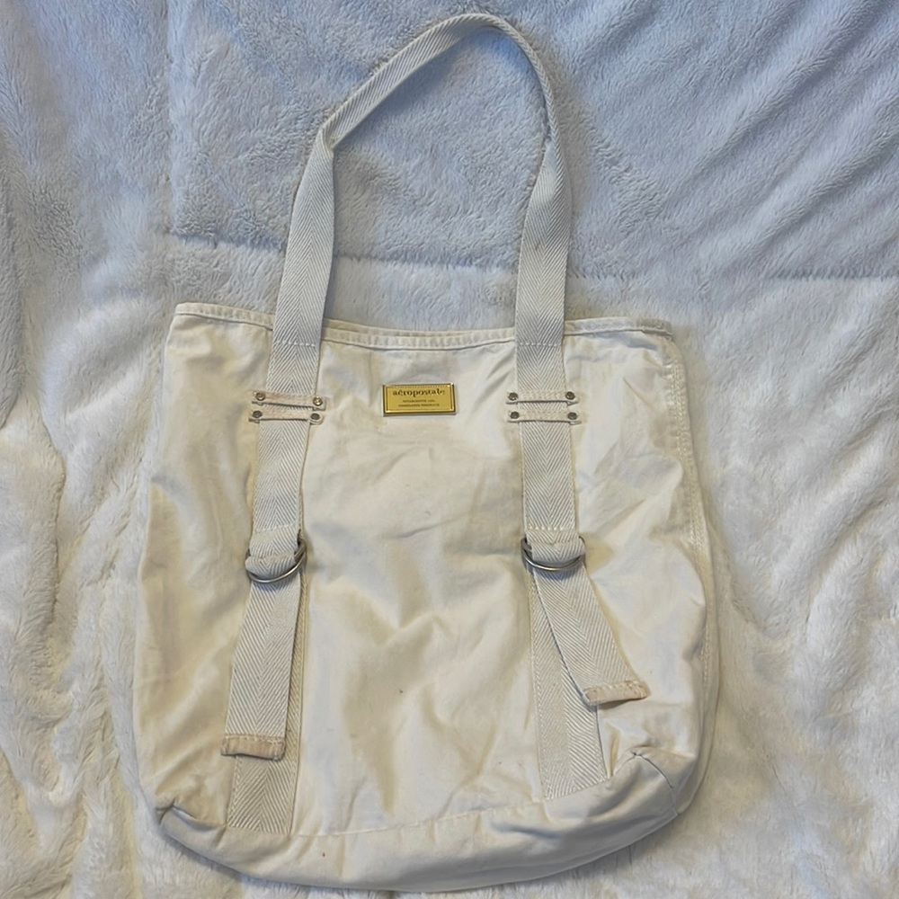 Aēropstale white canvas bag